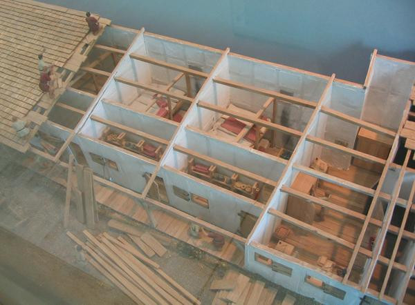 Haltern, Model of the barracks, detail