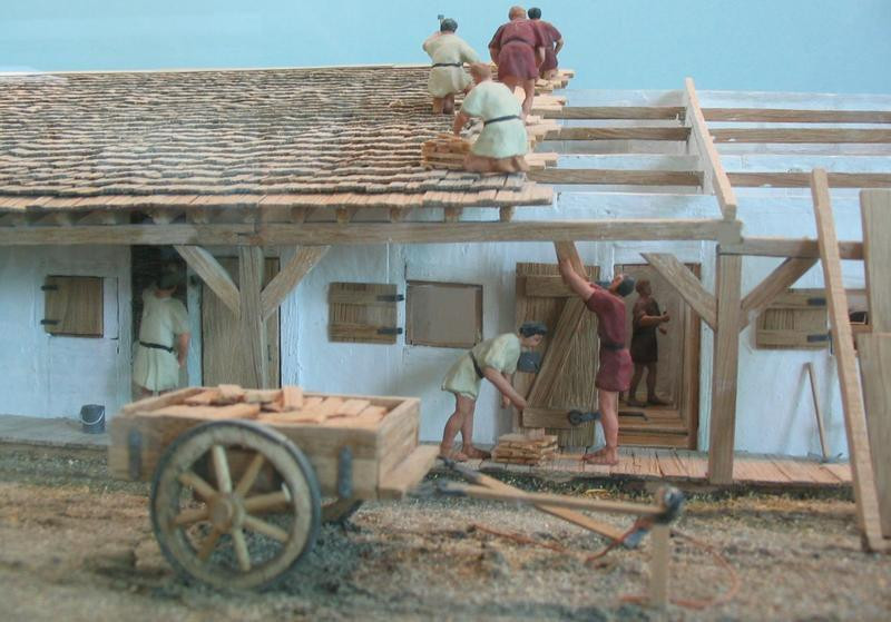 Haltern, Model of the barracks, detail