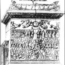 Constantinople, Column of Arcadius, drawing of the pedestal