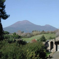 The Vesuvius, seen from Pompeii