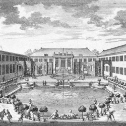 Etching of "Zijdebalen" by Daniël Stoopendaal (1719)