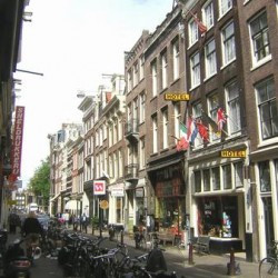 The Hartenstraat in Amsterdam. De Bruijn's house cannot be identified.
