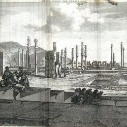 Persepolis, Stairs and Gate of All Nations (drawing by Cornelis de Bruijn)