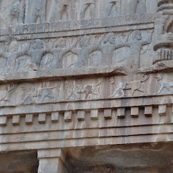 Persepolis, Tomb of Artaxerxes II Mnemon, Relief of carriers