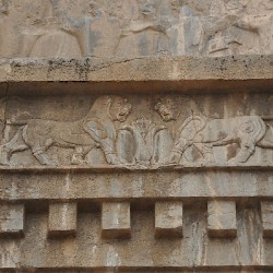 Persepolis, Tomb of Artaxerxes III Ochus, Relief of lions