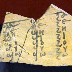 Ostracon with a Coptic Writing Exercise (Thebaid)