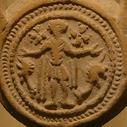 Coptic Pilgrim's Bottle of St.Menas with two dromedaries
