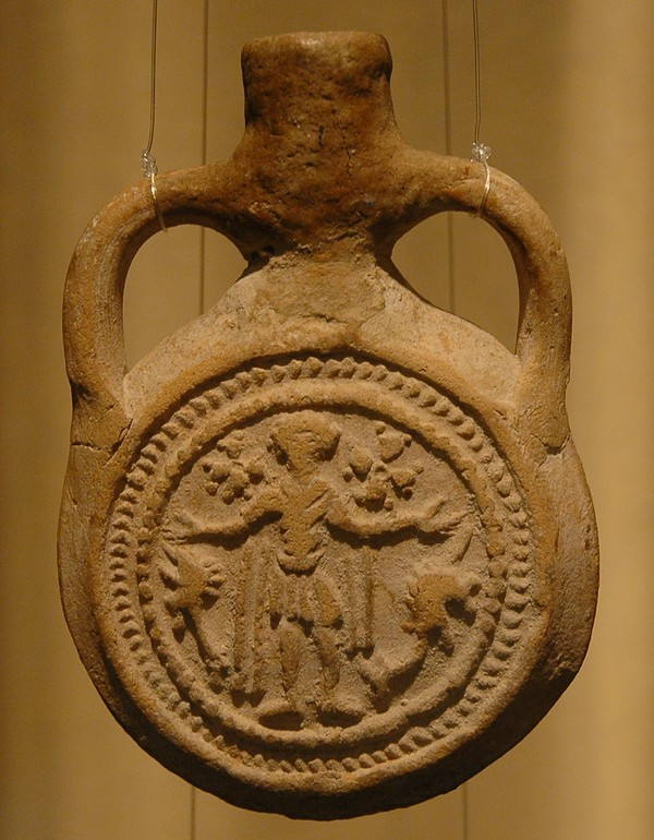 Coptic Pilgrim's Bottle of St.Menas with two dromedaries