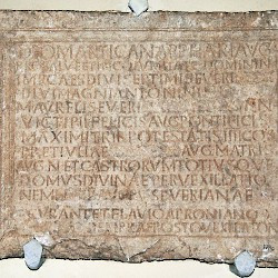 Bu Njem, Dedication to Mars Canapphar (the name of Severus Alexander has been erased)