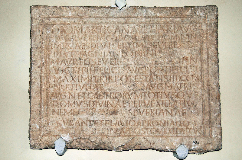 Bu Njem, Dedication to Mars Canapphar (the name of Severus Alexander has been erased)