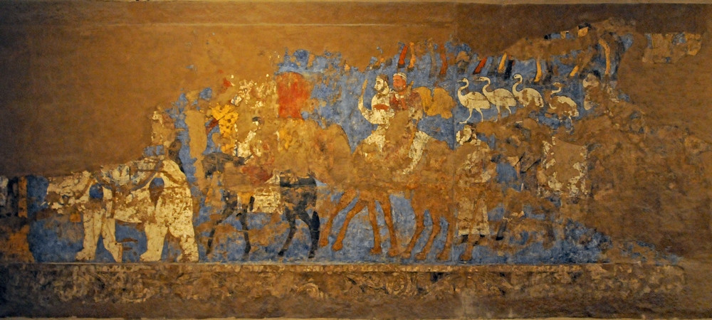 Afrosiab, Ambassadors Fresco: southern wall