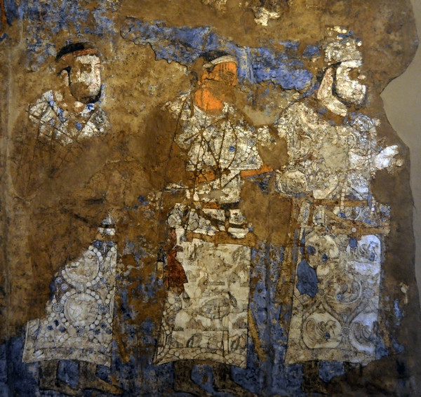 Afrosiab, Ambassadors Fresco: western wall, delegates