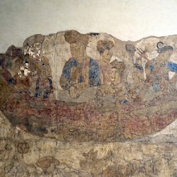 Afrosiab, Ambassadors Fresco: northern wall, Chinese boat