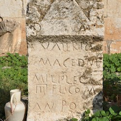 Apamea, Tombstone of Valerius Macednus, soldier of IIII Flavia Felix