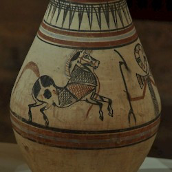 Vase with a painted horse