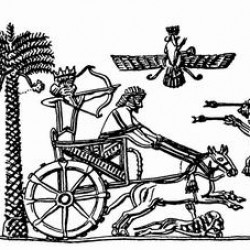Drawing of the seal of king Darius the Great
