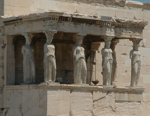 Athens, Acropolis, Erechtheion, the Caryatids