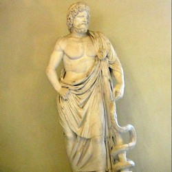 Epidauros, Statue of Asclepius