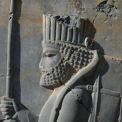 Persepolis, Hall of 100 Columns, Southwestern gate, Relief of a soldier