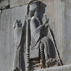 Persepolis, Hall of 100 Columns, Southeastern gate, Relief of the king