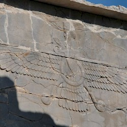 Persepolis, Tripylon, Eastern gate, Ahuramazda