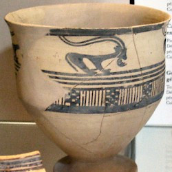 Tepe Sialk, Pot from the fourth millennium BCE, decorated with an ibex