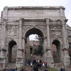 Rome, Forum Romanum, Arch of Severus, View from the east