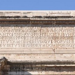 Rome, Forum Romanum, Arch of Severus, Inscription