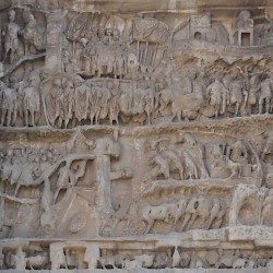 Rome, Forum Romanum, Arch of Severus, Damaged relief west right: Capture of Ctesiphon