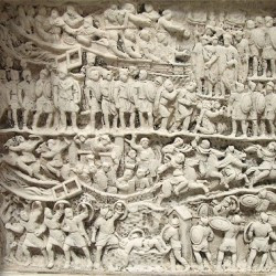 Rome, Forum Romanum, Arch of Severus, Relief west left, model: Surrender of Seleucia