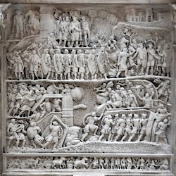 Rome, Forum Romanum, Arch of Severus, Relief west right, model: Capture of Ctesiphon