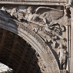 Rome, Forum Romanum, Arch of Severus, Victoria and Winter