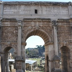 Rome, Forum Romanum, Arch of Severus, Seen from the Capitol