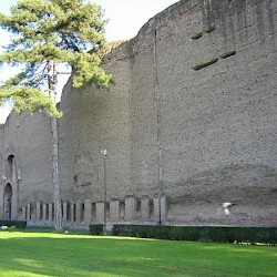 Rome, Baths of Caracalla, Outside wall