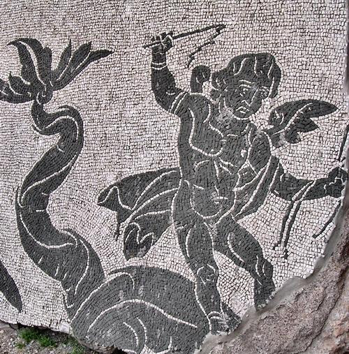 Rome, Baths of Caracalla, Aquatic mosaic