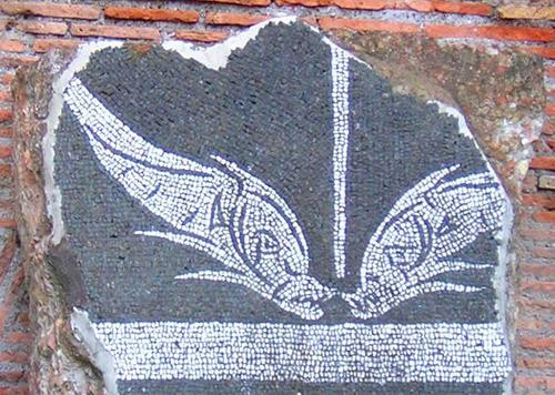 Rome, Baths of Caracalla, Aquatic mosaic