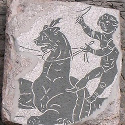 Rome, Baths of Caracalla, Aquatic mosaic
