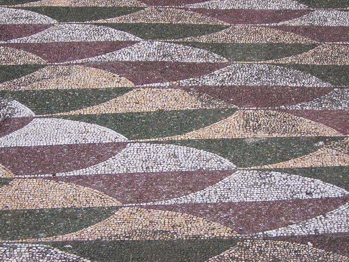 Rome, Baths of Caracalla, Abstract mosaic