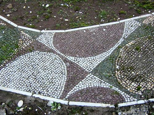 Rome, Baths of Caracalla, Abstract mosaic