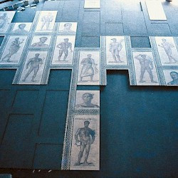 Rome, Baths of Caracalla, Mosaic of the athletes