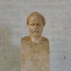 Rome, Circus of Maximus, Copy of the portrait of Demosthenes from the Athenian Agora