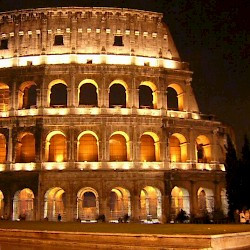 Rome, Colosseum at night