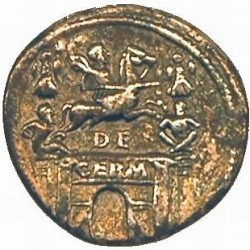 Coin commemorating Drusus' German victories, minted by his son Claudius