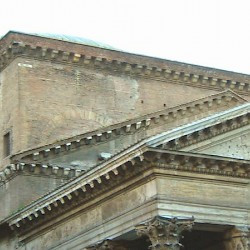 Rome, Pantheon, The non-fitting roofs