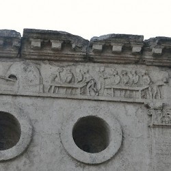 Rome, Tomb of Eurysaces from the north, relief
