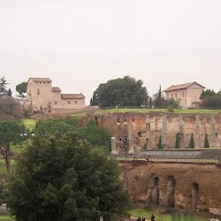 Rome, Temple of Elagabal, seen from the Colosseum