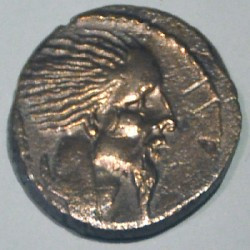 A Gallic chieftain on one of Caesar's coins
