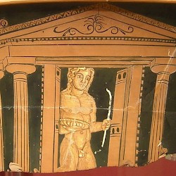 Tarentum, Sherd with the Temple of Apollo