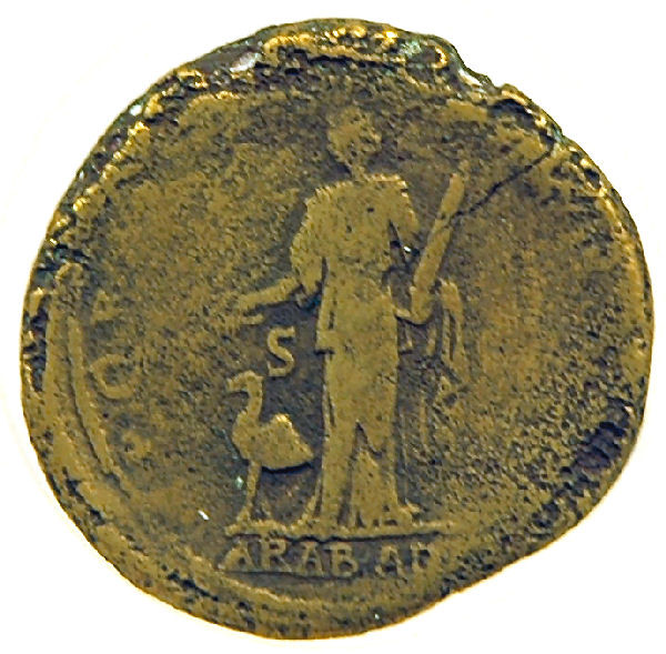 Roman coin, commemorating the annexation of Arabia Nabataea