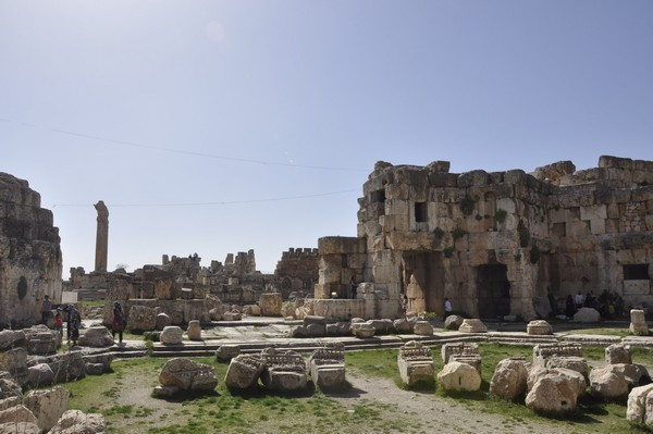 Baalbek, Temple of Jupiter, Panorama of the Hexagonal Court